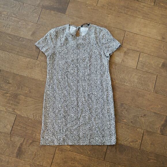 [jenni kayne]‎ leopard short sleeve t-shirt mini dress neutral XS - Picture 5 of 6